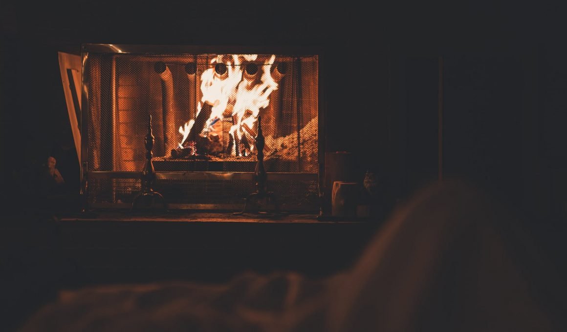 firewood burning in fireplace